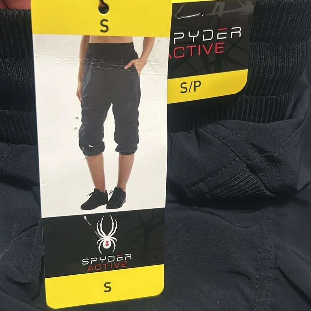 NWT Spyder woven active capri Size S black - Picture 5 of 6